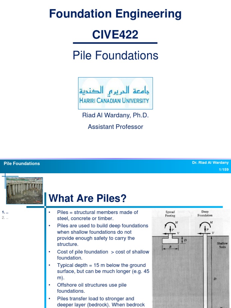 Deep Foundations: Pile Types and Uses | PDF | Deep Foundation ...