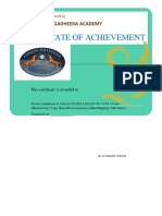 Certificate of Achievement: Magadheera Academy