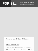 Terms and Conditions (HBL CreditCard)