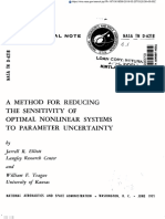 FOR Sensitivity OF: A Method Reducing THE Optimal Nonlinear Systems To Parameter Uncertainty