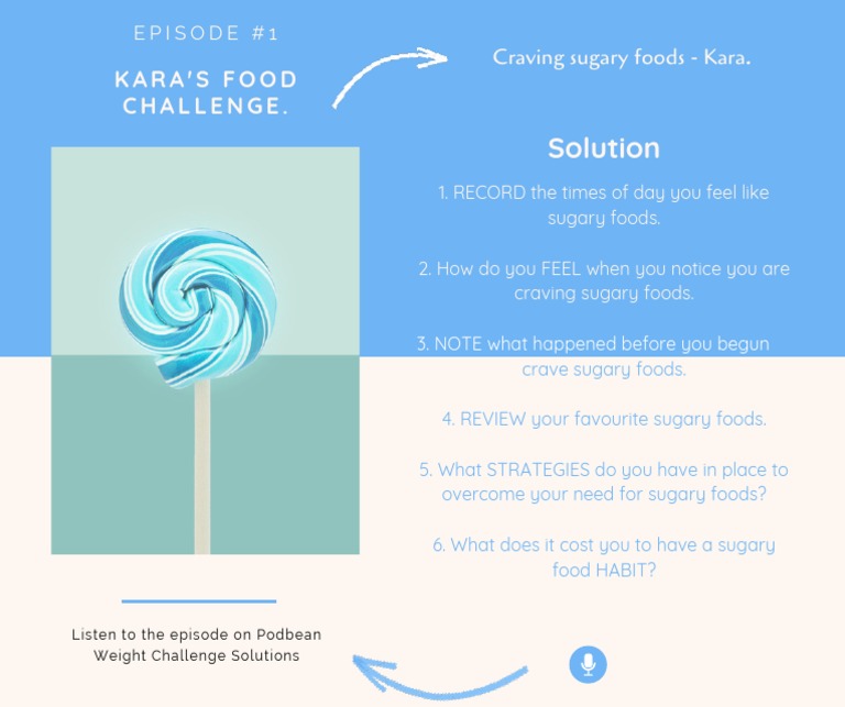 Kara's Sugary Food Challenge Tips | PDF