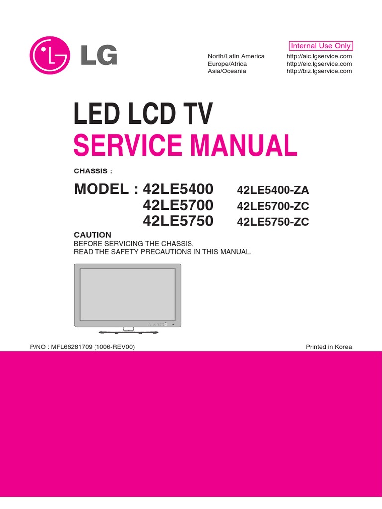 LG 42le5400 PDF Printed Circuit Board Soldering