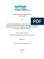 Estilos de aprendizaje y rendimiento académico