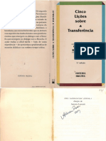 BAREMBLITT, Gregorio. Cinco Lições Sobre a Transferência