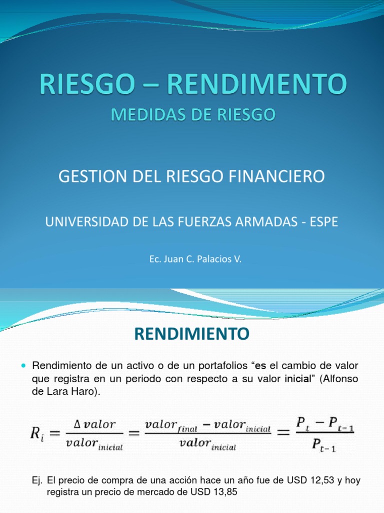 Riesgo y Rendimiento en Inversiones | PDF | Distribución de ...