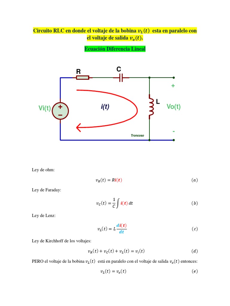 CIRCUITO RLC - VL Paralelo PDF | PDF | Inductor | voltaje