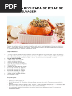 Abóbora Recheada de Pilaf de Arroz Selvagem