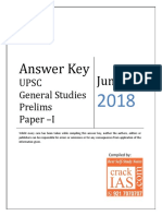 Answer Key UPSC GS Pre 2018 (Final) PDF