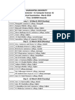 Bcom Semester 06 Practical Schedule March 19 PDF