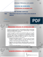 DINAMICA y Vibraciones Forzadas de Sistemas de Un Grado de Libertad