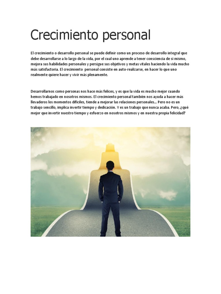 Crecimiento Personal y Técnicas | PDF | Desarrollo personal | Felicidad