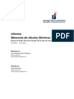 MEMORIAS de CÁLCULOS Redes Eléctricas Hangar de Escuela de Aviación Flying (28!03!2019)