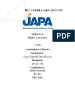 Tarea 6 de Álgebra in Ecuaciones Lineales