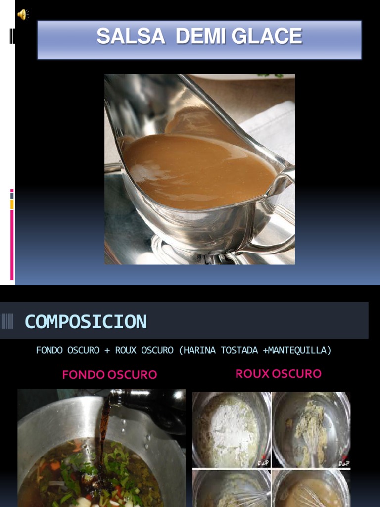 Salsa Demi Glace PDF Salsa Caldo