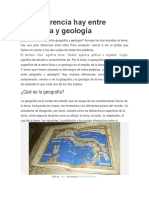 2a. Qué Diferencia Hay Entre Geografía y Geología