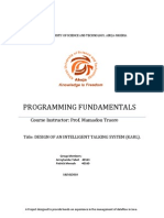 Programming Fundamentals: Course Instructor: Prof. Mamadou Traore