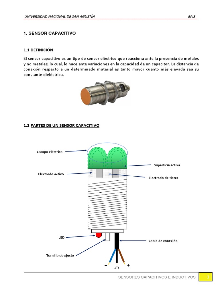 cáustico tubo Mm Sensores Capacitivos e Inductivos | PDF | Condensador | Inductor