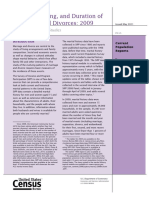 Number, Timing, and Duration of Marriages and Divorces: 2009