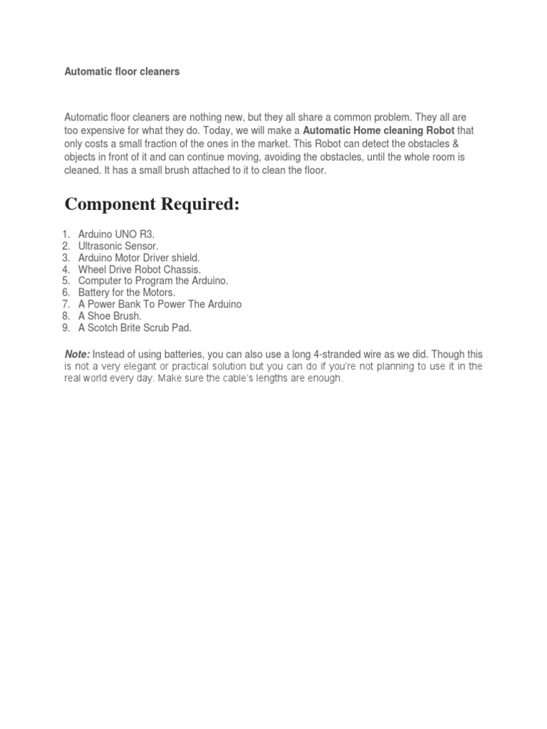 Automatic Floor Cleaners PDF