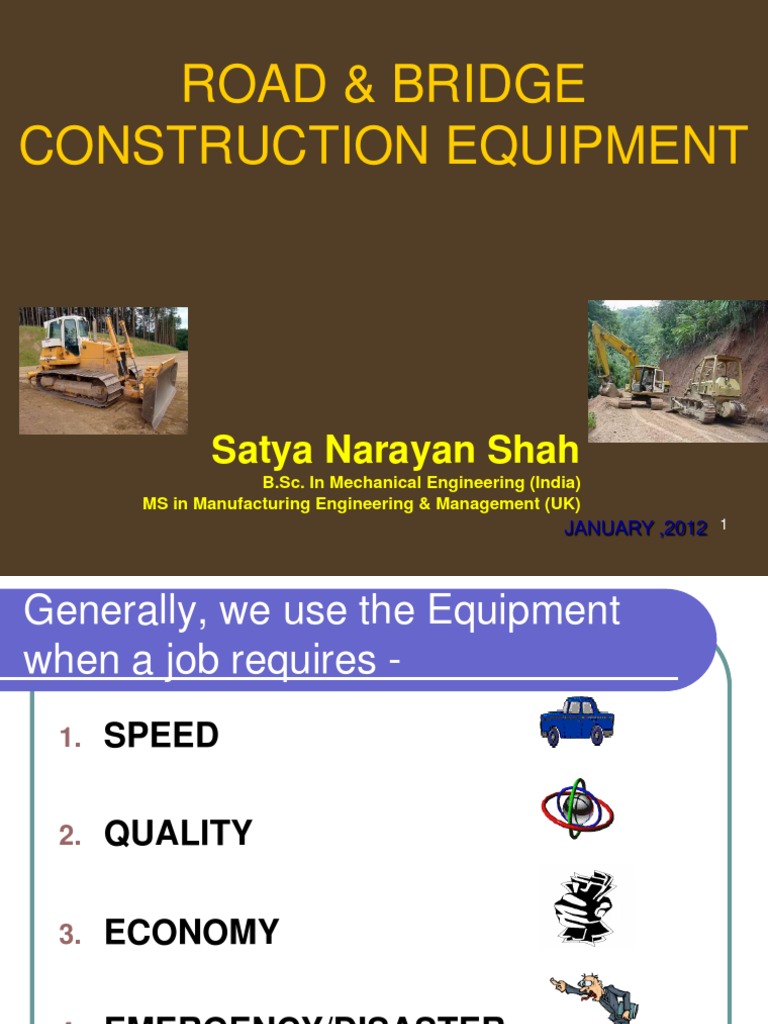 Road & Bridge Construction Equipment | PDF | Loader (Equipment ...