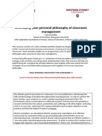 Developing Your Personal Philosophy of Classroom Management