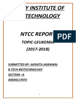 Amity Institute of Biotechnology: Topic-Leukemia (2017-2018)