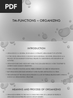 TM-Functions - Organizing