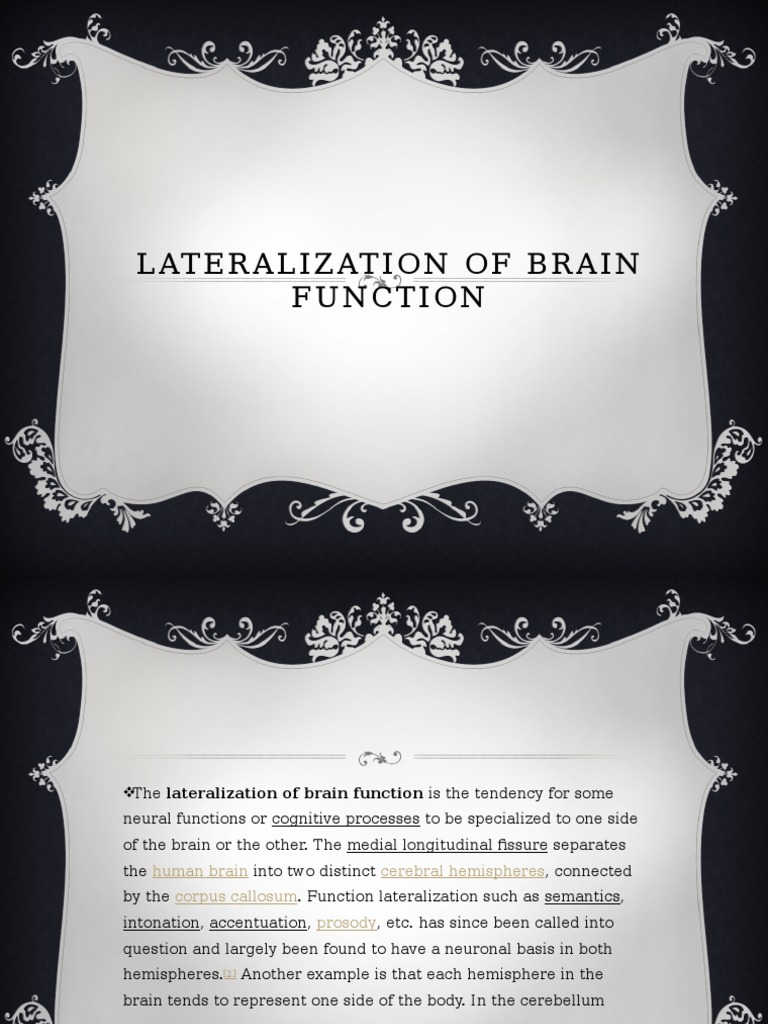 Understanding Brain Function Lateralization | PDF