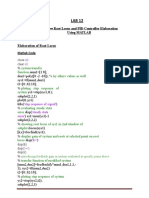 ROOT LOCUS AND PID CONTROLLER