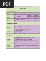 Lesson Plan Carpentry