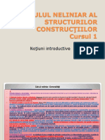 Noțiuni Introductive Calculul Neliniar Al Structurilor Construcţiilor