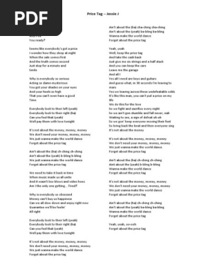 letra price tag