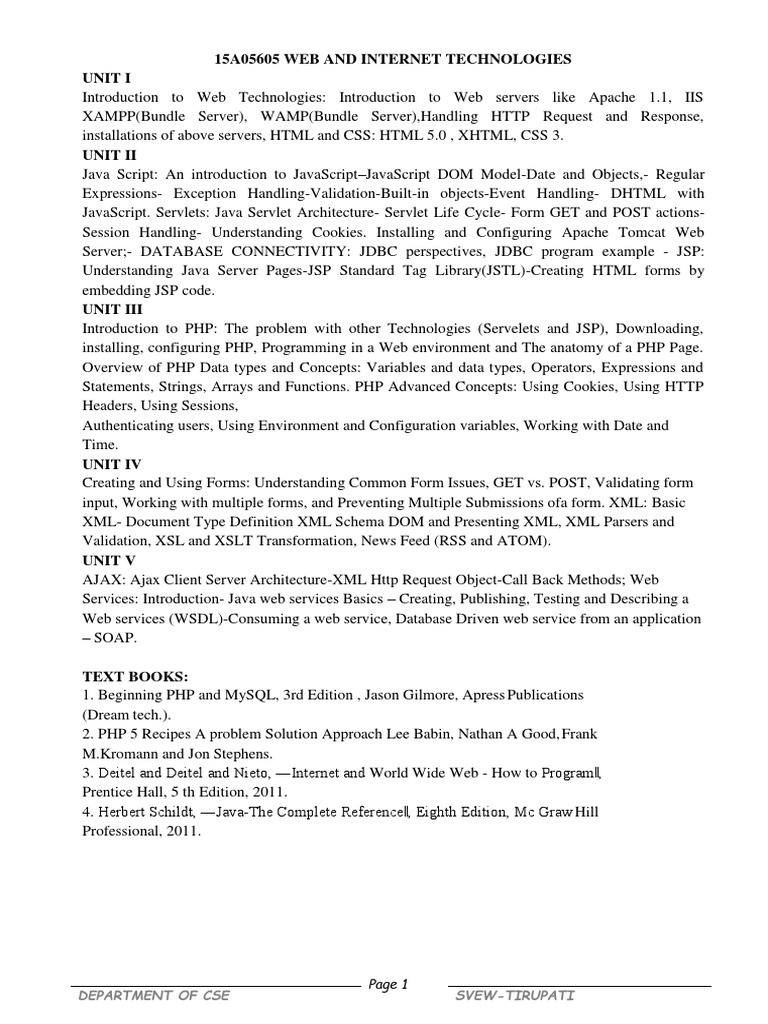Wit Full Notes | PDF | Hypertext Transfer Protocol | Web Server
