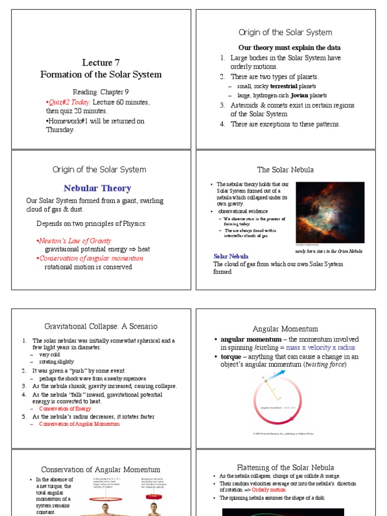 Formation of The Solar System: Nebular Theory | Download Free PDF ...