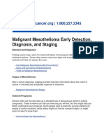 Malignant Mesothelioma Early Detection, Diagnosis, and Staging