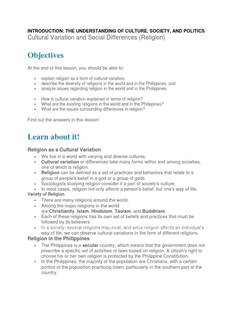 Cultural Variation in Religion Explained | PDF | God | Secularity