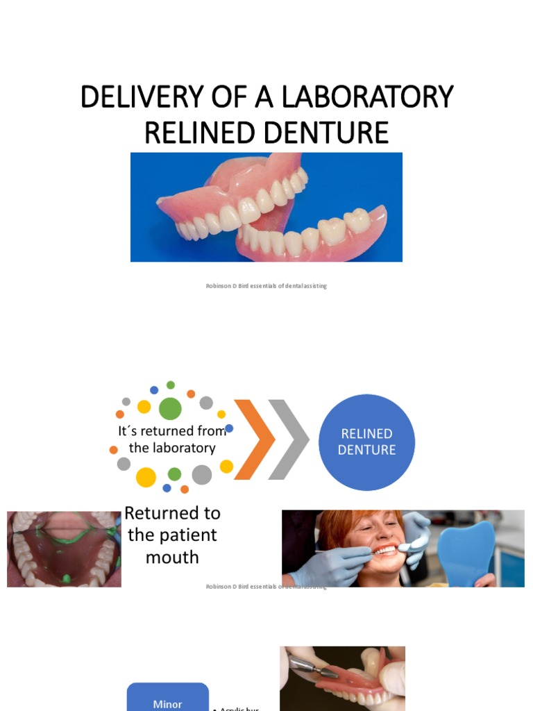 Delivery of A Laboratory Relined Denture PDF Dentures Mouth