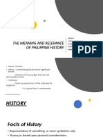 The Meaning and Relevance of Philippine History