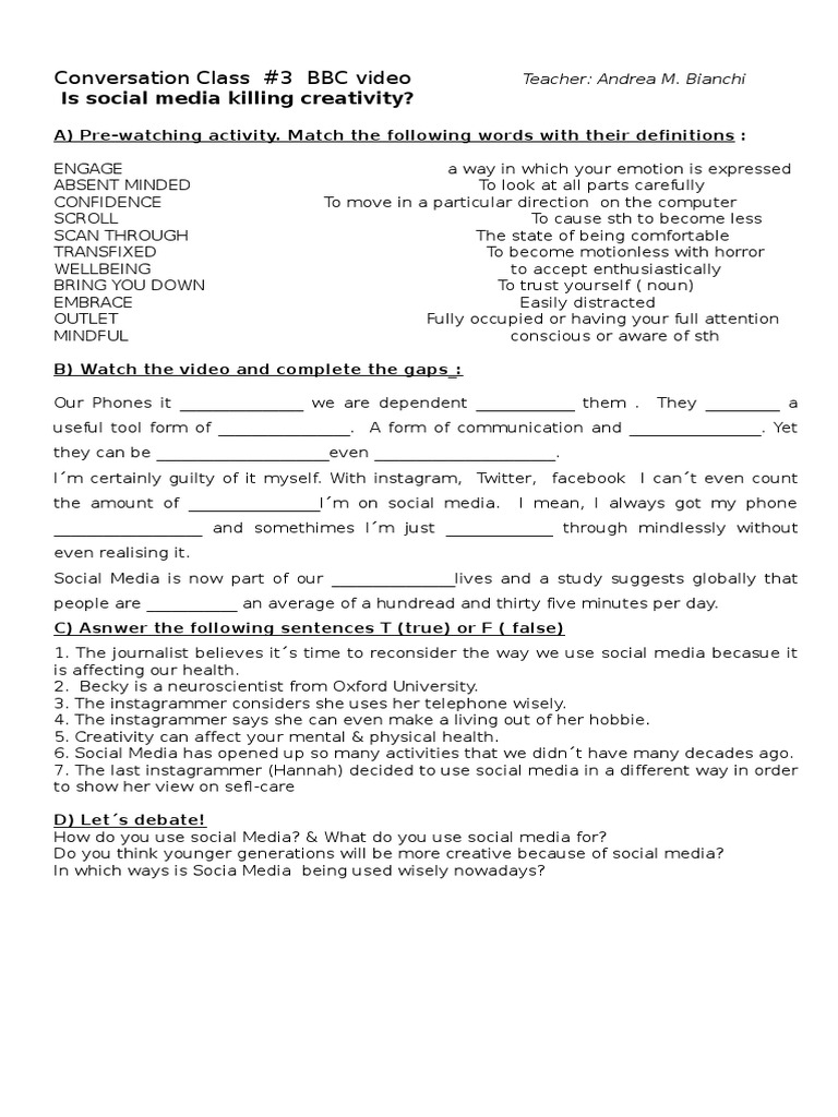 Is Social Media Killing Creativity? PDF Social Media Popular