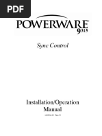 Sync Control: Installation/Operation Manual