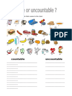 Label objects and fill out a countable vs. uncountable chart