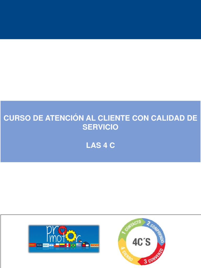 Curso de Atención Al Cliente Con Calidad de Servicio - 4c | PDF ...