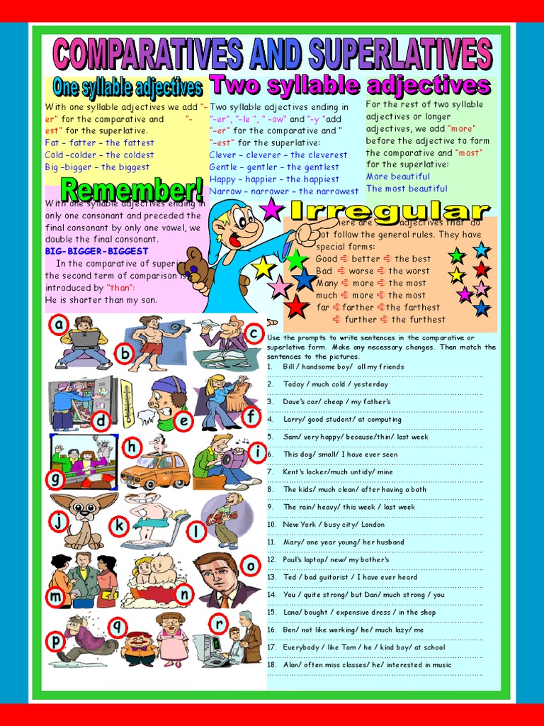 Comparatives and Superlatives | PDF | Oral Communication | Adjective