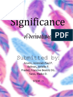 Significance: of Derivatives