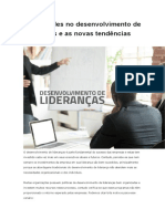 Dificuldades No Desenvolvimento de Lideranças e As Novas Tendências