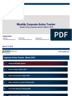 Monthly Corporate Action Tracker: - Dossier of Key Corporate Actions in March, 2019