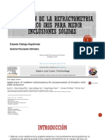 Medida del índice de refracción de gotas con inclusiones sólidas usando refractometría de arco iris