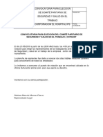 Convocatoria Comité Paritario de Seguridad y Salud en El Trabajo