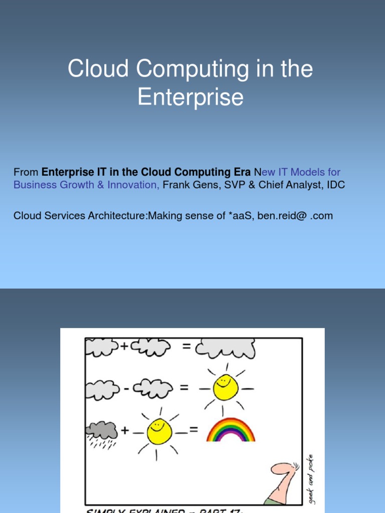 Cloud Computing in The Enterprise2 | PDF | Software As A Service ...