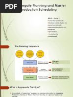 Aggregate Planning and Master Production Scheduling: MBA9 - Group 1